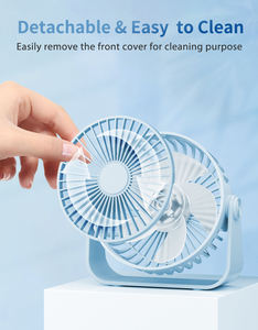 Ventilateur de bureau USB portable de 4,5 pouces avec 3 vitesses de vent ultra silencieuses et puissantes 180° °   Réglage de la rotation - Product Image 4