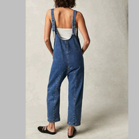 Canal 2025 décontracté sans manches ample Baggy salopette jean pantalon pulls avec poches pour femmes haut rouleau Denim combinaisons
