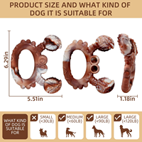 Jouet à mâcher pour chien en nylon, très populaire, saveur fruits de mer, dessin animé, forme bois de cerf, lapin, cactus, écureuil, écologique, durable, usage quotidien