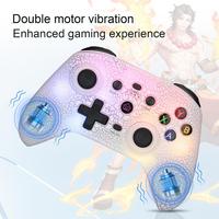 Contrôleur de console de jeu BT sans fil éblouissant RVB de haute qualité moteur de Vibration Joystick Premium pour Nintendo Switch Android IOS