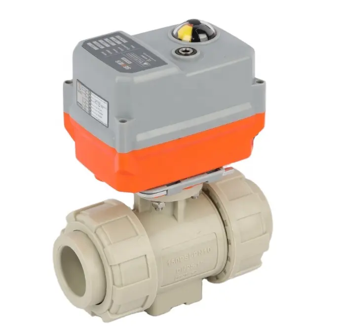 PPH Control Electric Ball Valves Motorized Valve Electric Actuator Motorized Flow Control Valve