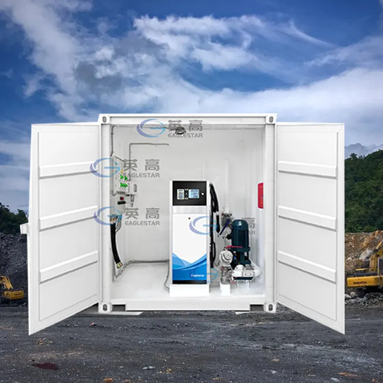 Yeni taşınabilir gaz pompası mobil yakıt dağıtıcı benzin servis istasyonu ekipmanları yakıt dağıtıcı dahili tankı