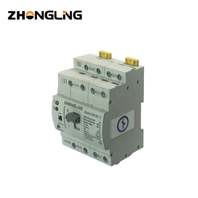 TONGOU TOATS-2-4-63 Automatic Transfer Switching (ATS) Controller Dual Power Changeover Din Rail Switch 63A 4P Cabinet 4 Ways CB