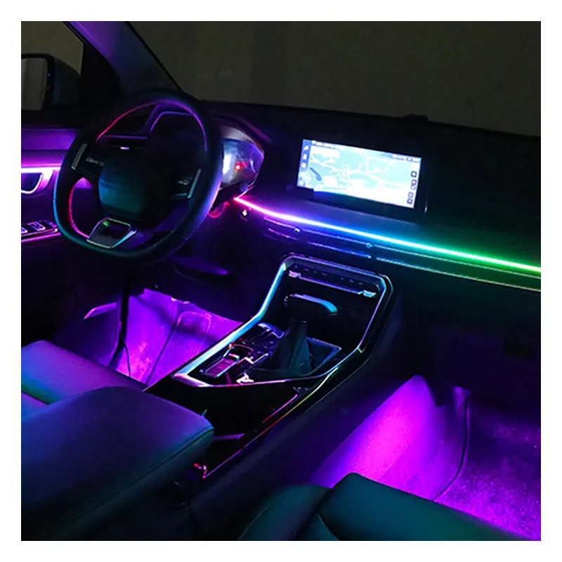 18 en 1 12V Universal Symphony/Rgb App Control Ambient Decorate Car LED Interior Atmosphere Light Strip