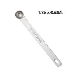 <span class=keywords><strong>Cucharadita</strong></span> de acero inoxidable de mango largo <span class=keywords><strong>1</strong></span>/4/<span class=keywords><strong>1</strong></span>,25 ml /<span class=keywords><strong>1</strong></span>/32 oz/<span class=keywords><strong>1</strong></span>,25 Cc cuchara medidora individual - Product Image 3
