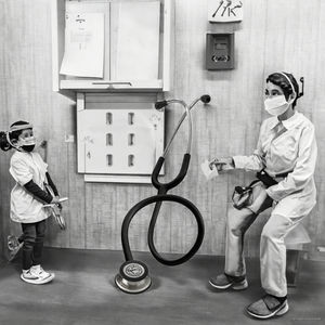 Портативный ручной анероид из нержавеющей стали, сфигмоманомет, медсестра, BP, стетоскоп с двумя головками, длинный выигрыш LWS-01, Сертифицированный класс II для взрослых - Product Image 3