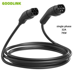 GOODLINK Véhicule électrique New Energy EV chargeur <span class=keywords><strong>phase1</strong></span> 220V 7KW Portable Type 2 à Type 2 chargeur de voiture basse quantité minimale de commande OEM ODM - Product Image 2