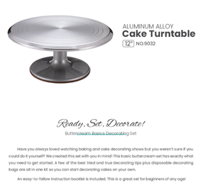 12 "quay vòng đứng bánh Turntable xoay linh hoạt xoay thép không gỉ Baking công cụ trang trí - Product Image 2