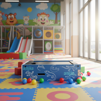 Anjia Jeu de Lézards Pliable en Plastique et Métal pour Parc d'Attractions Intérieur Commercial, Unisexe, pour Adolescents, Portable, Rangement Facile, Max