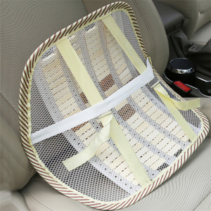 Tapis de soutien lombaire rafraîchissant en bambou, oblong, pour siège de voiture ou de bureau, utilisation été et toutes saisons - Product Image 1