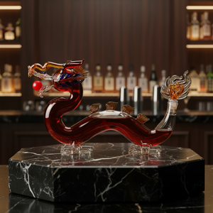 JY Wholesale, bouteille de vin miniature de 100 ml en forme d'animal du zodiaque, dragon, pour bourbon, whisky, tequila - Product Image 3