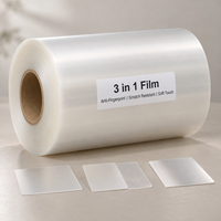 Film BOPP Matte 3 in 1 untuk Kemasan Kotak, Kemasan Kotak Kue, Pencetakan, Film Laminasi Thermal Glossy, Film Laminasi Dingin
