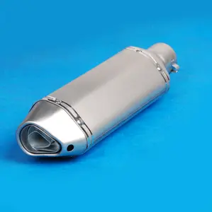 Stainless Steel Retrofit Silver Plated muffler motorcycle exhaust pipe motorcycle pipe exhaust muffler