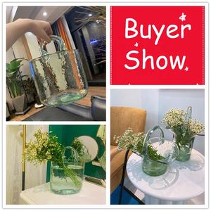 Recycled Glass Table Decoration Handbag &amp; Flower Glass <strong>Vase</strong> for Centerpiece - Product Image 2