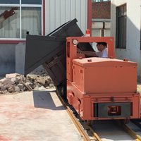 Prix usine Zlinktric Chariot minier fermé MGC2-6, chariot de mine à boîte fixe avec pompe à roulement pour le transport de minerai en tunnel (510 kg) Garantie 1 an