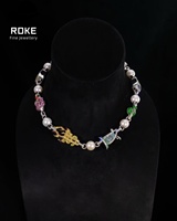Collier Chaîne Tennis Hip Hop en Or 9K/10K/14K avec Pierres Précieuses Géométriques Colorées et Serties de Gemmes, Cadeau Idéal pour les Rappers