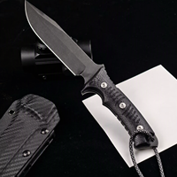Couteau tactique à lame fixe en acier DC53, manche G10, étui Kydex, survie en plein air, camping, bushcraft