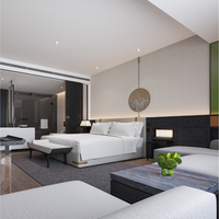 Service de personnalisation de projets de chambres d'hôtel 5 étoiles de luxe tout-en-un, solution de design d'intérieur et de mobilier hôtelier moderne