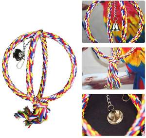 Đồ chơi chim vẹt bằng dây bông, vòng treo, giá đỡ, vòng leo, vòng cắn, cạnh vát, sản xuất tại Trung Quốc - Product Image 3