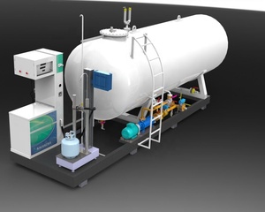 5000 litres Réservoirs de stockage de gaz 2.5ton Pression Ammoniac Semi Trail <span class=keywords><strong>Propane</strong></span> lpg réservoir Skid Station - Product Image 6