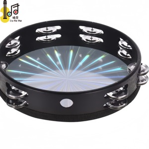 Pandereta láser con logotipo personalizado para boda, KTV, fiesta, reflejo, instrumento Musical para adultos, tambor Artificial y de madera, 6,8,10 pulgadas - Product Image 1