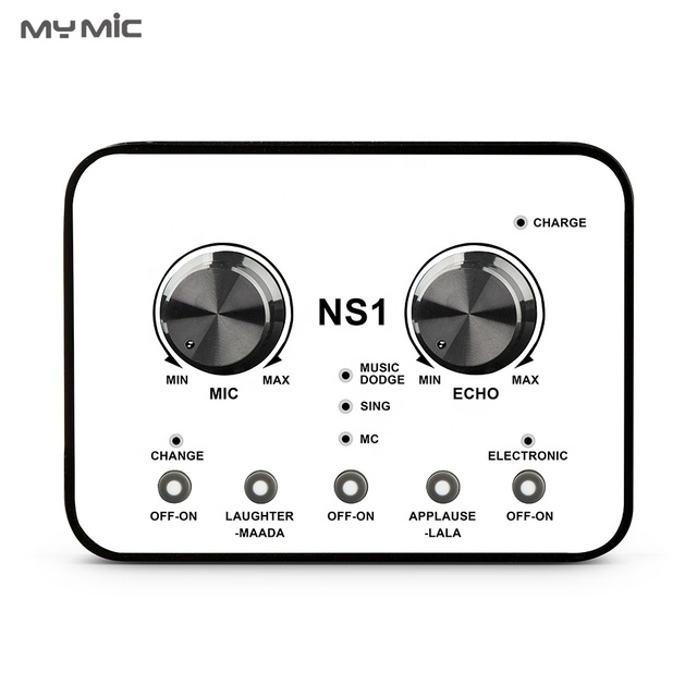 MY MIC New Model NS1professional Studio External Usb Sound Card with Microphone Headphone Port for Live Streaming Podcasting
