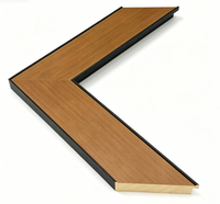 Marco de Madera Moderno Minimalista de Superficie Plana Ancha para Cuadros, Modelo 7922, Acabados en Negro, Café y Teca, Decoración de Pared