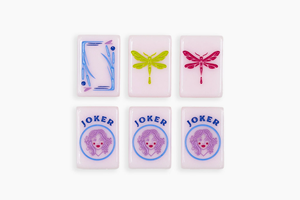Halo Botanical Paris Pink Ensemble de <span class=keywords><strong>Mahjong</strong></span> Américain de Luxe en Acrylique à Couche Unique avec Supports, pour Soirées de Jeu en Famille, Achat en Gros, Logo Personnalisé - Product Image 2