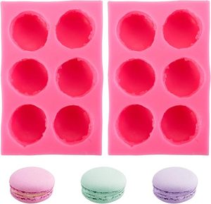 Moules de cuisson <span class=keywords><strong>à</strong></span> 6 cavités 3D <span class=keywords><strong>Macaron</strong></span> Hamburger pour bougie Muffin Gâteau/Cupcake Décoration Mini Savon Bombe de Bain <span class=keywords><strong>Macaron</strong></span> <span class=keywords><strong>Moule</strong></span> en Silicone - Product Image 4