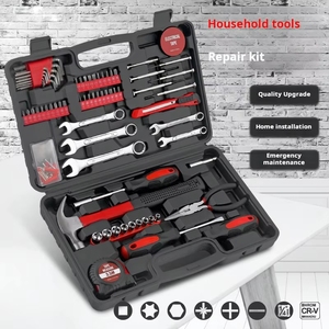 Nouvelle boîte à outils avec clés à fourche, 148 pièces, ensemble d'outils à main pour la réparation quotidienne - Product Image 6