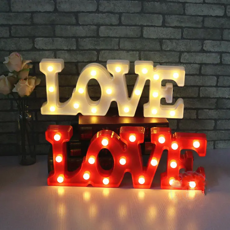 Ampoule Led géante avec des lettres d'amour, 1 pièce, 3D, pour chapiteau de mariage, personnage grand et lumineux, signe 4FT