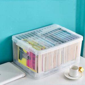 Caja de Almacenamiento de Ropa Plegable de Color Liso Clásico, Caja de Almacenamiento Rectangular Extra Grande Multifuncional con Compartimento Trasero - Product Image 3
