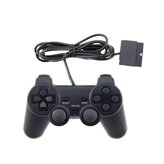 PS2 Wired Ergonomic Controller Double Shock Gamepad Compatible with for 2 for Mobile Gaming