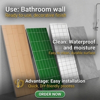 Vente flash - Panneaux muraux en pierre SPC, panneaux muraux en marbre pour salle de bain, panneaux décoratifs intérieurs, panneaux muraux imperméables SPC pour toilettes