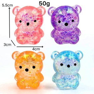 Balle en TPR souple en forme d'ours, jouet anti-stress à rebond lent, jouet sensoriel à presser pour soulager le stress - Product Image 6