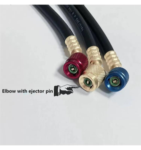 3 PCS <span class=keywords><strong>Tuyau</strong></span> <span class=keywords><strong>de</strong></span> charge <span class=keywords><strong>de</strong></span> réfrigérant en caoutchouc noir pour R410 1/4 "Connection 36" Burst Pressure 4000Psi Gas Air Conditioning Fitting - Product Image 3