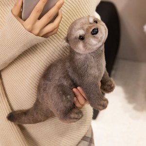 Sınır Ötesi Yaban Hayatı Simülasyonu Su Samuru Peluş Oyuncak Bebek Unisex Doğum Günü Hediyesi Fotoğrafçılık Aksesuarları 31-50cm PP Pamuk Dolgulu 14+ Yaş - Product Image 3