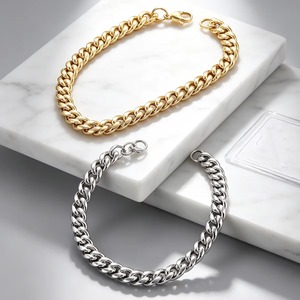Bracelet chaîne cubaine en acier inoxydable pour homme et femme, style punk, couleur or/argent, bijoux de poignet, accessoires, cadeau DIY - Product Image 4