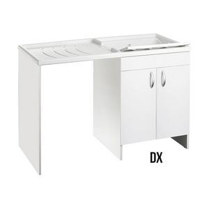 Unidad de Baño Prefabricada L124xP60xH89 cm con Mueble Lavabo Dx - Product Image 1