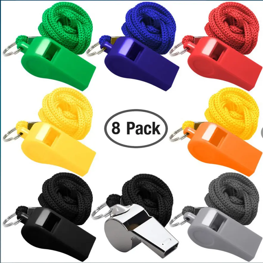 Wholesale Cheap Plastic whistles Multi Colors Custom Logo Print Whistles