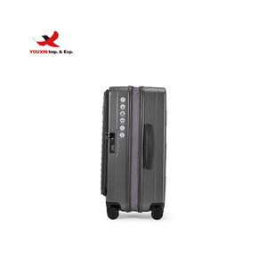 New Upgrade OEM PC Suitcase Fashion <b>Foldable</b> 20inch Aluminum Pull Rod Front Laptop Pocket <b>Trolley</b> Luggage - Product Image 4