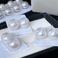Perles d'eau douce authentiques de couleur naturelle de qualité supérieure, rondes, de 10 à 14 mm, pour la fabrication de bijoux