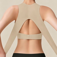 Soutien-gorge de sport en maille fine et respirante pour femme, sans armatures, sans coutures, à couvrance complète, avec soutien de la posture, pour le yoga, la gym et le quotidien