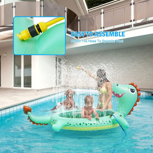 Inflatable Dinosaur Fountain Sprinkler Pool For Kids Water Play Splash Pad Baby Wading Pool Outdoor Toy - Product Image 1