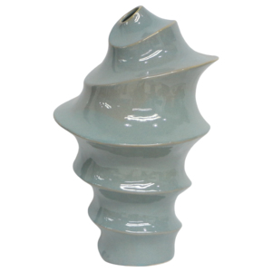 Vaso in ceramica con spirale scultorea per decorare soggiorno, camera da letto, cucina, ufficio. - Product Image 2