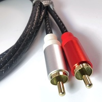 Cable de Audio Mono a Doble RCA de Alta Resistencia de 1/4 Pulgada, 1.5m, Divisor en Y para Micrófono con Conductores de Cobre Chapados en Oro y Revestimiento de PVC