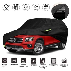 Housse de voiture SUV imperméable 210T adaptée à Mercedes-Benz <span class=keywords><strong>GLB</strong></span> 2019-2022, toutes saisons, avec fermeture éclair, protection contre la neige, la pluie, la poussière et la grêle - Product Image 6