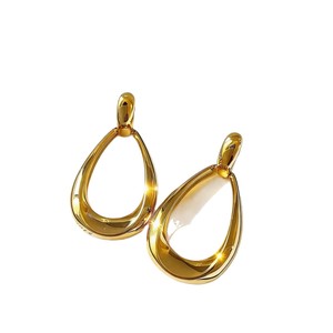 Pendientes Geométricos de Acero Inoxidable para Mujer, Venta al por Mayor, Exquisitos, de Lujo Ligero, de Alta Gama, Chapados en Oro de 14K, con Cristales de Estrás - Product Image 5