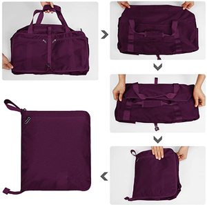 Convertible Lightweight Foldable Weekender Overnight <strong>Luggage</strong> <strong>Holdall</strong> Carry on Travel Sports Shoe Compartment Gym Duffel Tote Bag - Product Image 2