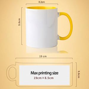 Taza de Doble Color con Recubrimiento para Sublimación, con Decoración Interior y Asa, Taza de Transferencia de Calor para Regalos Corporativos - Product Image 2